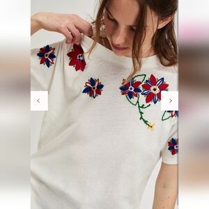 Free People Petal Stitch Tissue Tee In Ivory